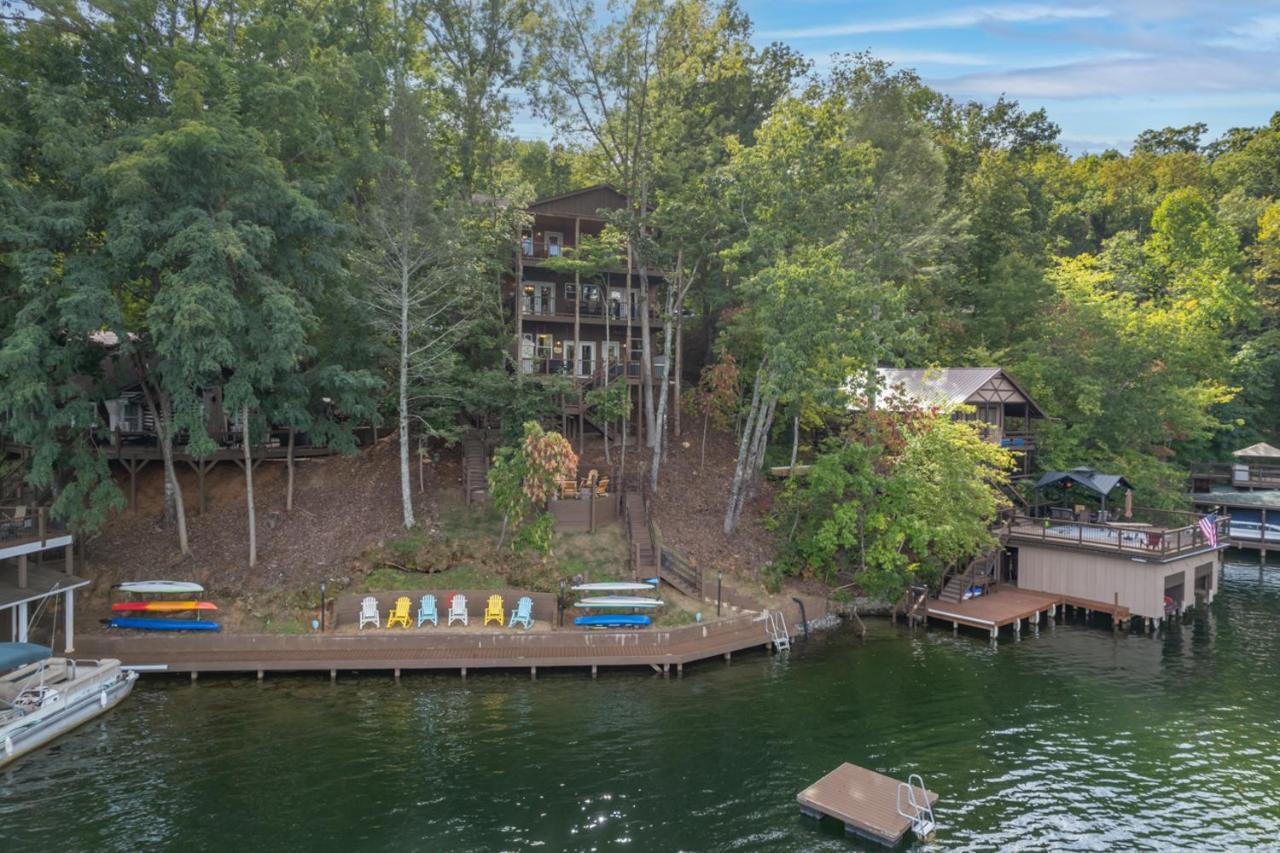 Russell'S Fort At White Oak Point: Historical Cabin On Lake Lure, Luxury, Direct Lake Access! Villa Exterior photo