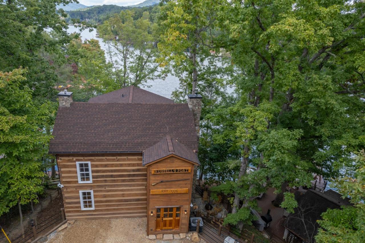 Russell'S Fort At White Oak Point: Historical Cabin On Lake Lure, Luxury, Direct Lake Access! Villa Exterior photo