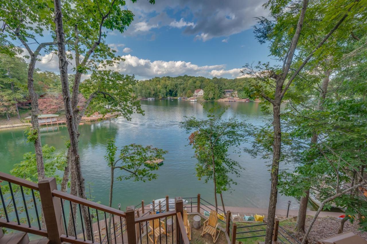 Russell'S Fort At White Oak Point: Historical Cabin On Lake Lure, Luxury, Direct Lake Access! Villa Exterior photo